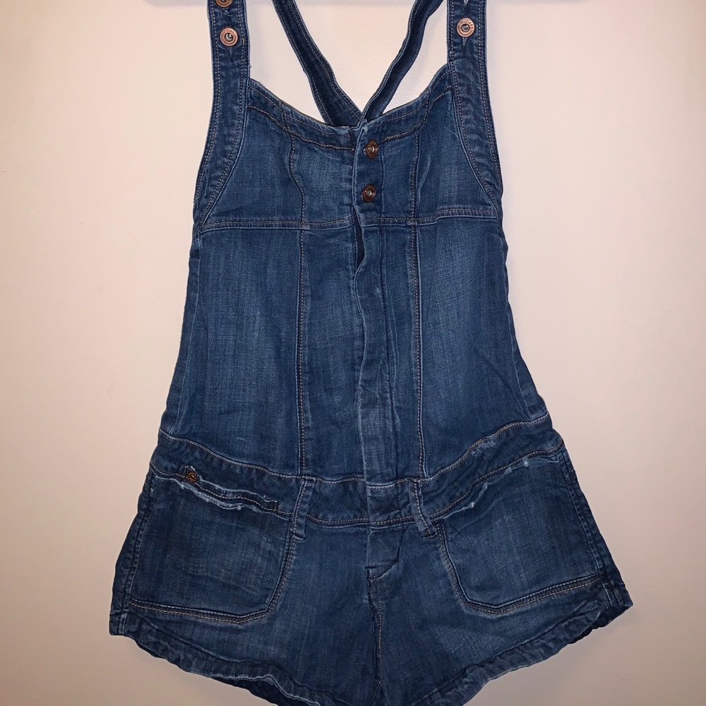 Maurices Denim Overall Shorts